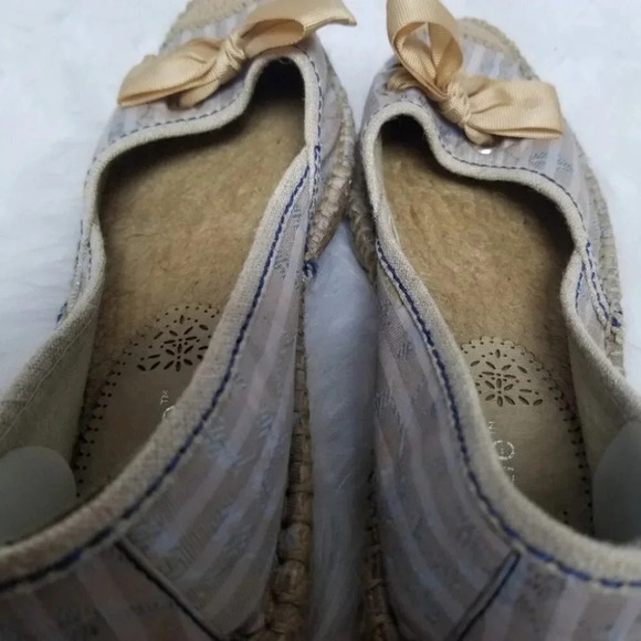 Kenzie Striped Espadrilles Bow 7.5 - Picture 15 of 16